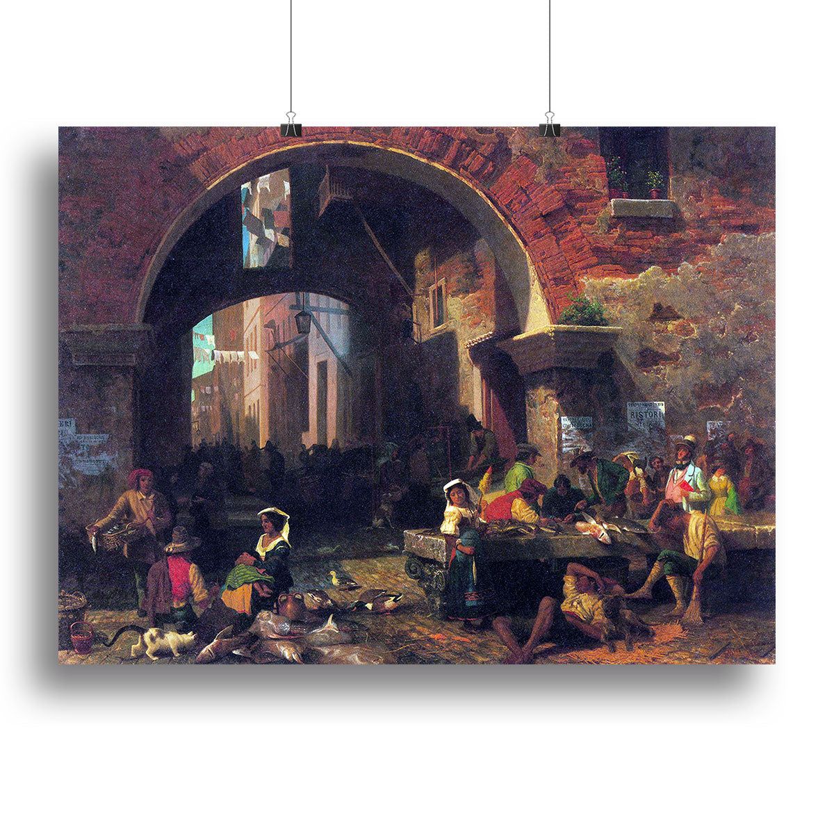 The Arc of Octavius Roman Fish Market by Bierstadt