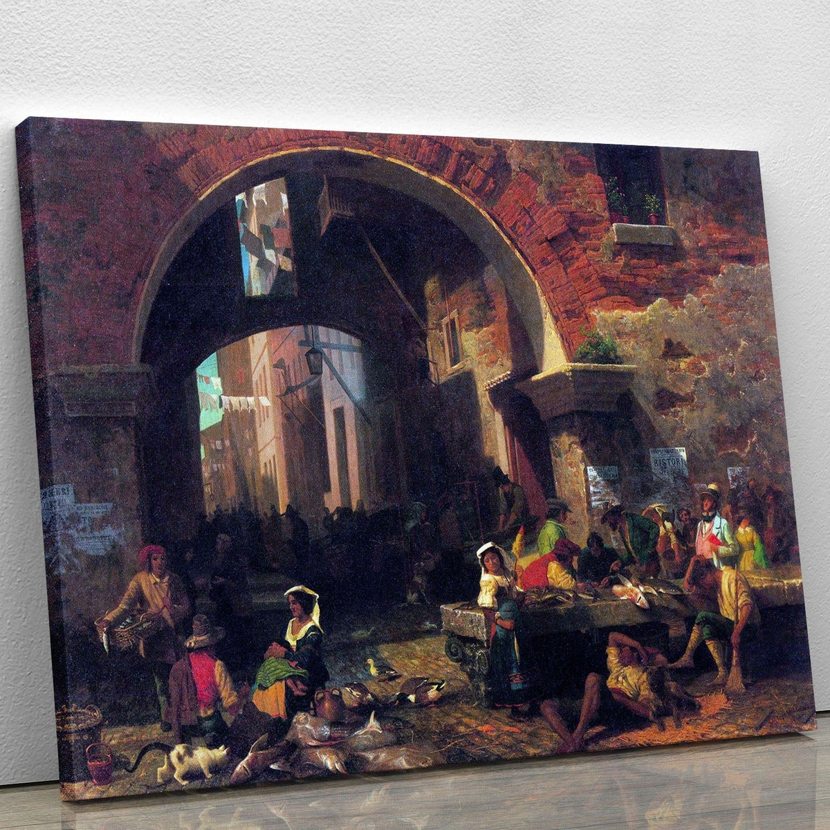 The Arc of Octavius Roman Fish Market by Bierstadt