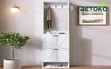 TidyCabinet Entryway Cabinet: Elegant Storage for Coats, Shoes & Keys