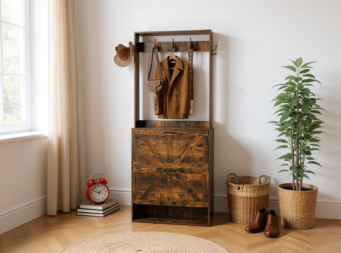 TidyCabinet Entryway Cabinet: Elegant Storage for Coats, Shoes & Keys