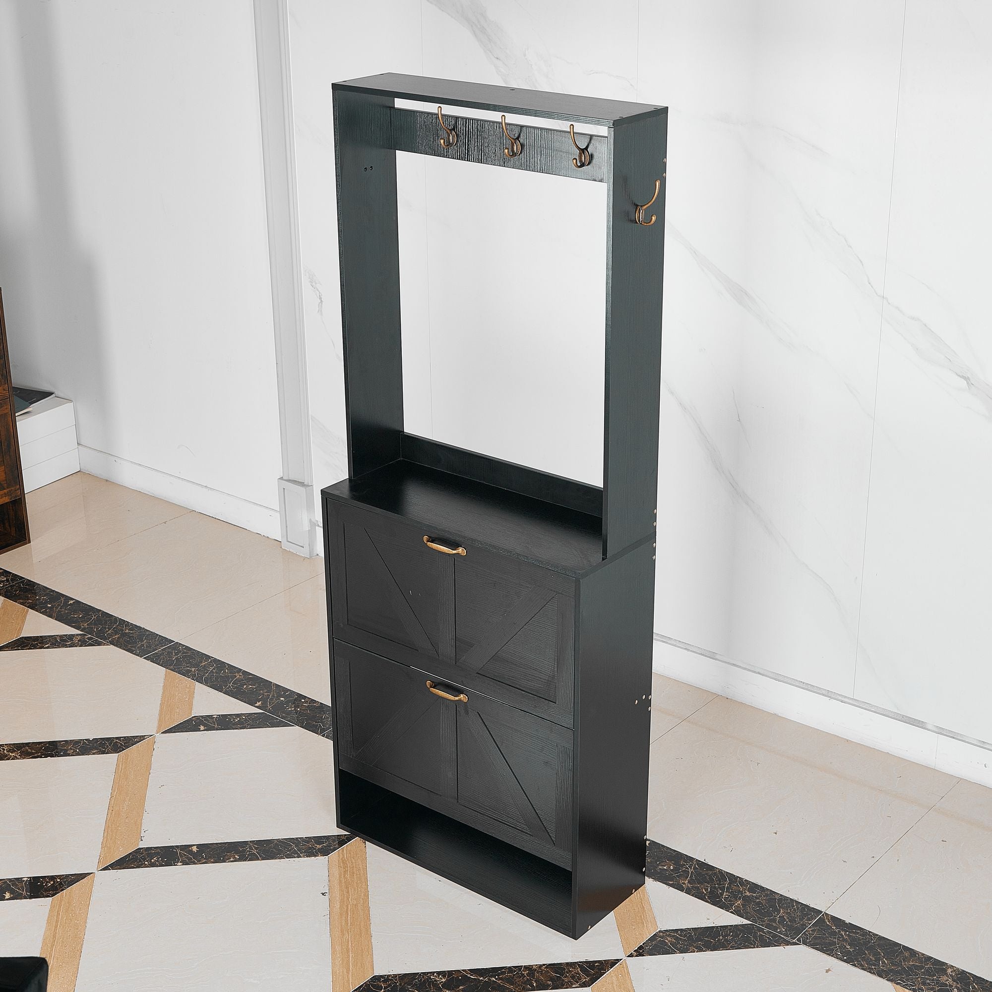 TidyCabinet Entryway Cabinet: Elegant Storage for Coats, Shoes & Keys