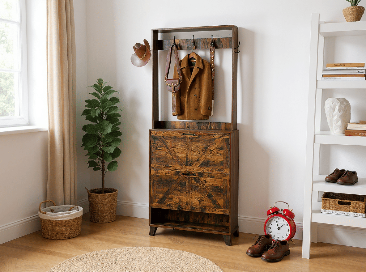 TidyCabinet Entryway Cabinet: Elegant Storage for Coats, Shoes & Keys
