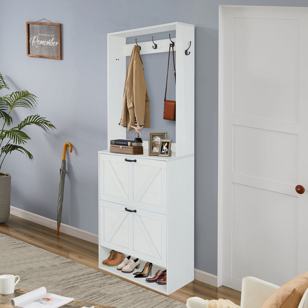TidyCabinet Entryway Cabinet: Elegant Storage for Coats, Shoes & Keys