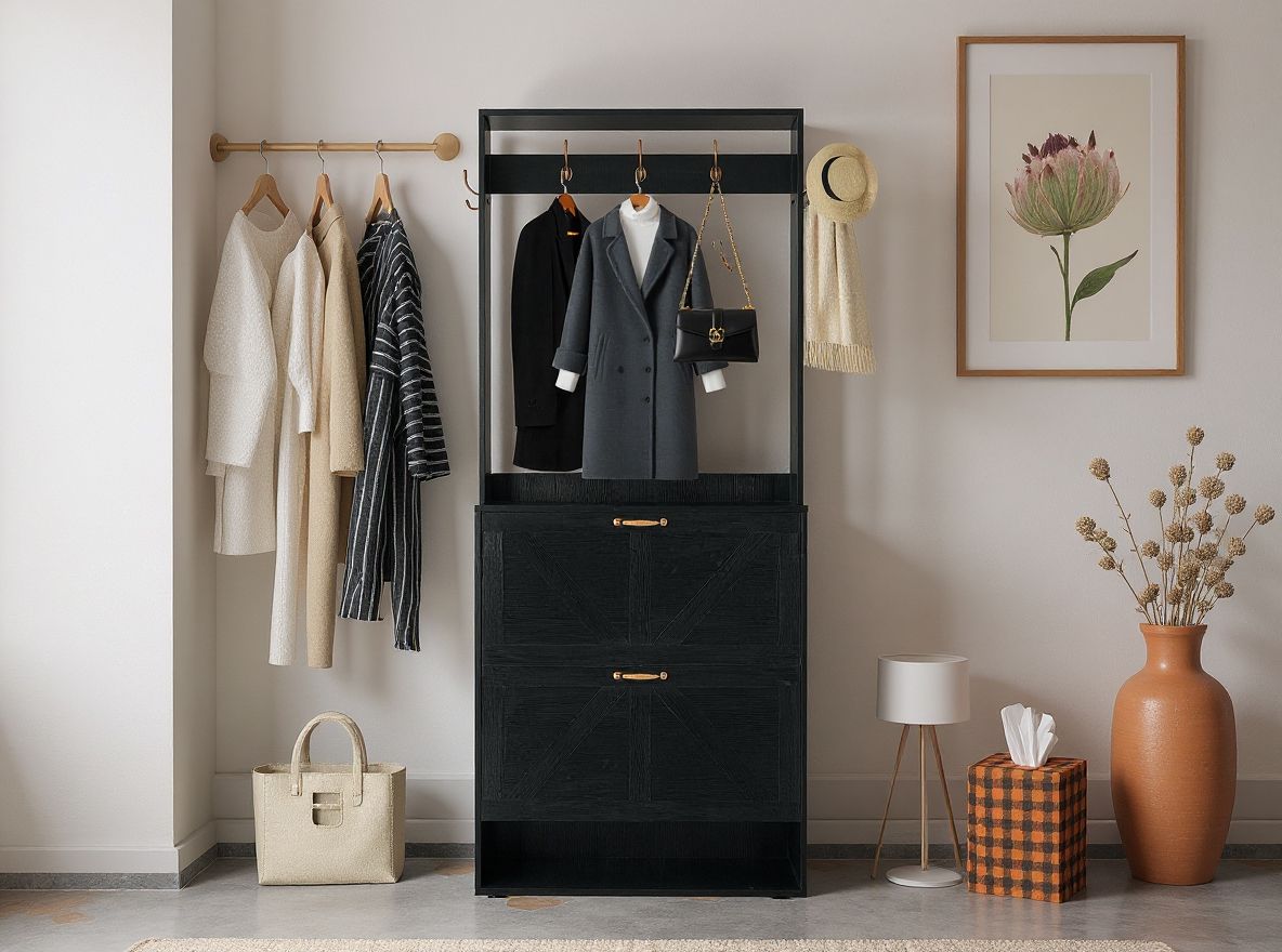 TidyCabinet Entryway Cabinet: Elegant Storage for Coats, Shoes & Keys