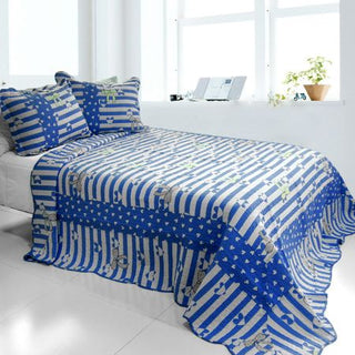 The Gift Reversible Vermicelli-Quilted Bedding Set
