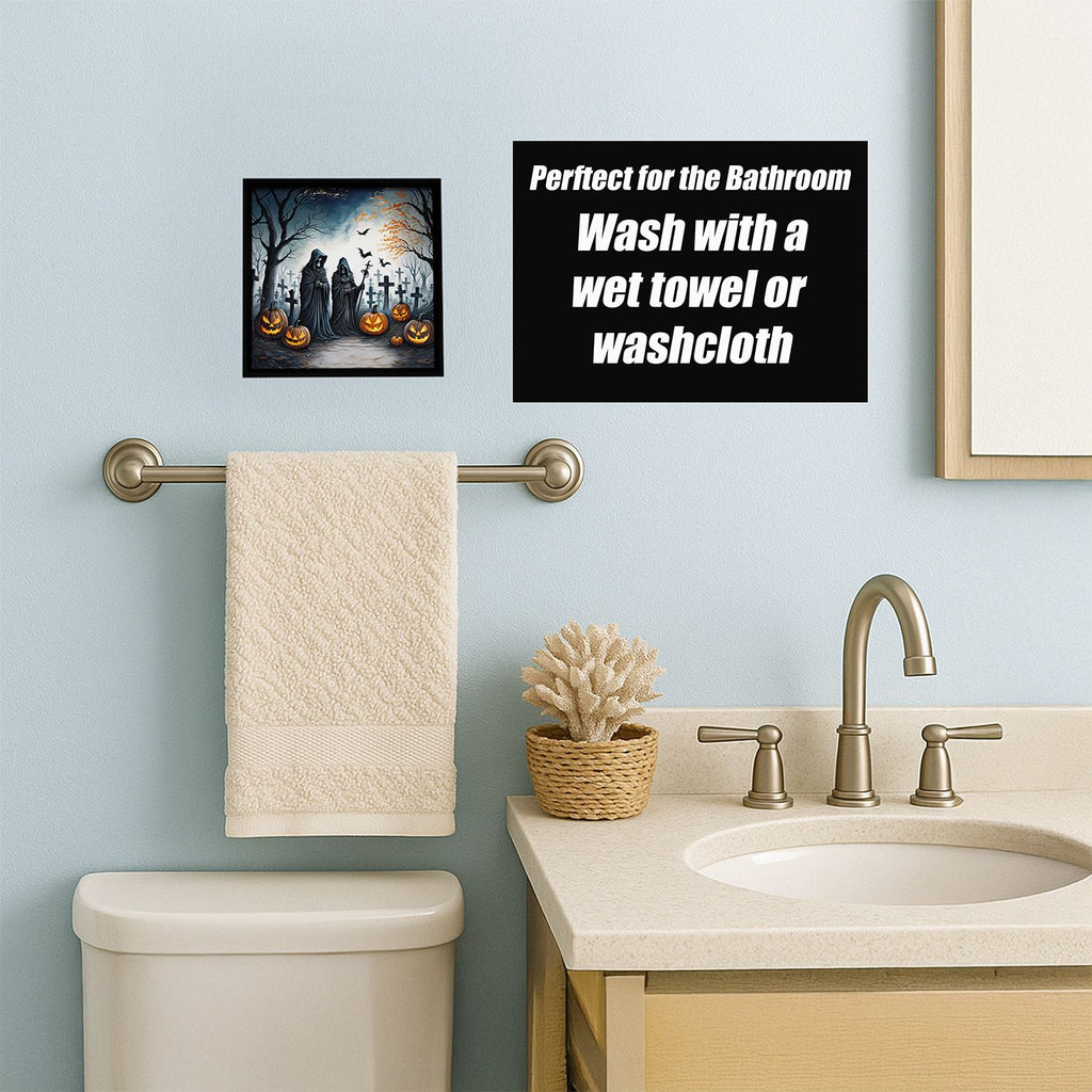 Spooky Grim Reaper Framed Metal Print Wall Art – Ready to Hang