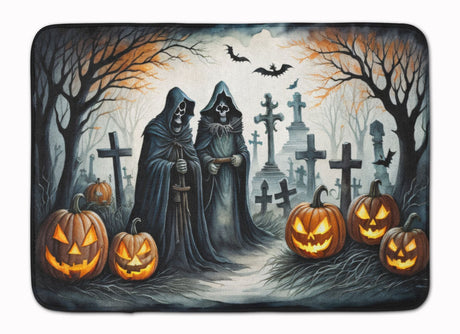 Grim Reaper Halloween Memory Foam Mat – Cushioned Comfort, Non-Skid, Machine Washable