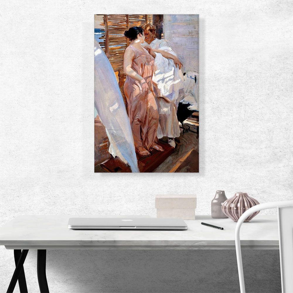 The Pink Robe - After the Bath 1916 Canvas Art