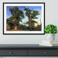 The pioneers of forests by Bierstadt Framed Print