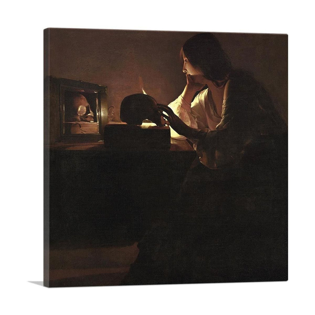The Repentant Magdalen 1635 Canvas Print – Classic Wall Art - 12" x 12" / 30cm x 30cm (approx) / Standard Framed Canvas Print