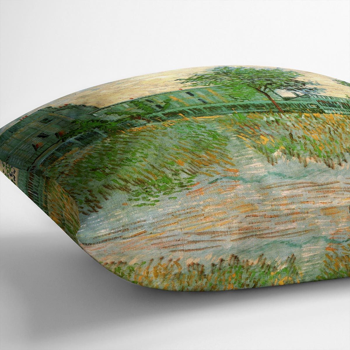 The Restaurant de la Sirene at Asnieres by Van Gogh Cushion
