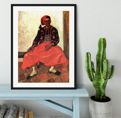 The Seated Zouave by Van Gogh in a Handcrafted FSC- Frame