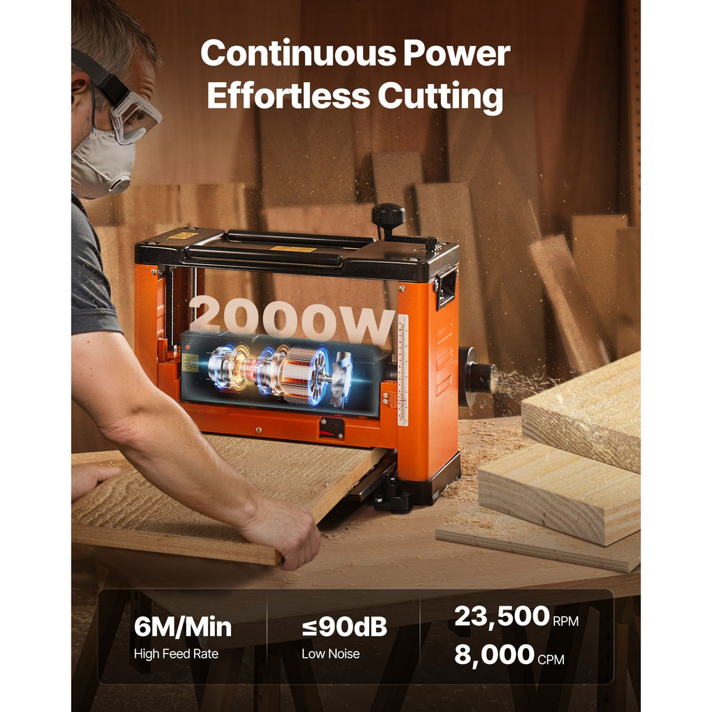Benchtop Thickness Planer with Spiral-Style Cutterhead