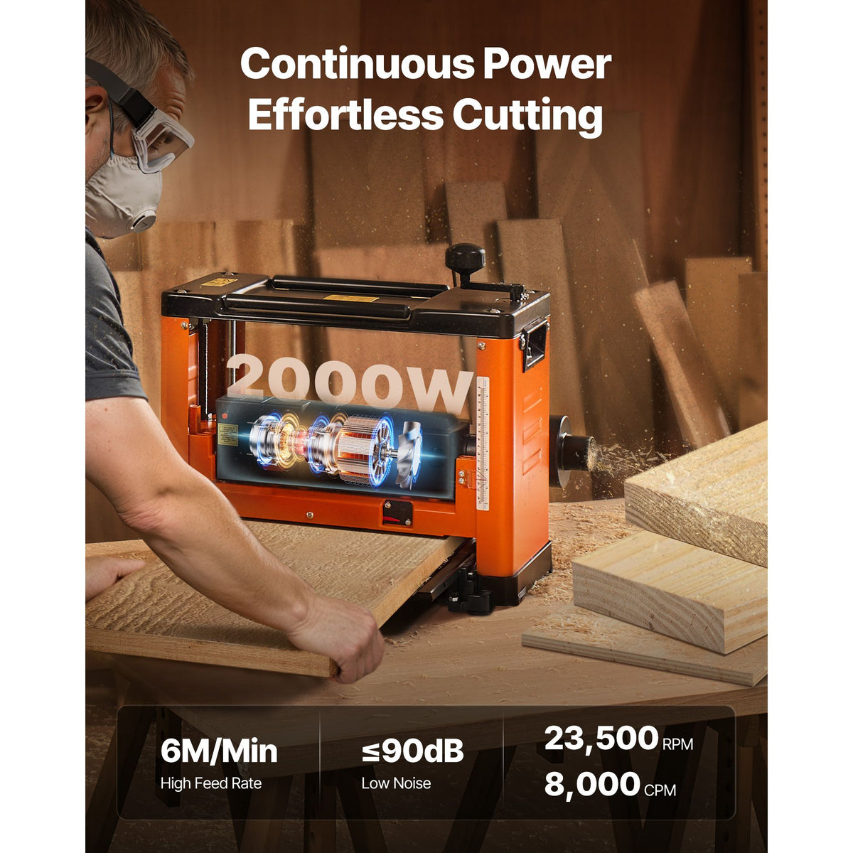 Benchtop Thickness Planer with Spiral-Style Cutterhead