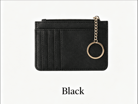 Slim Wristlet Card Wallet with Zipper Pocket