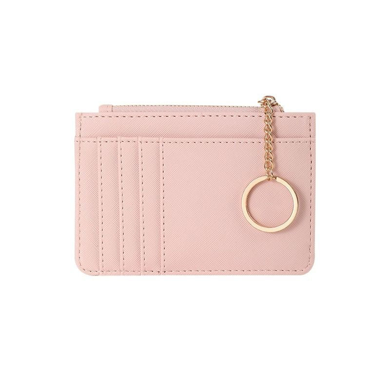 Slim Wristlet Card Wallet with Zipper Pocket