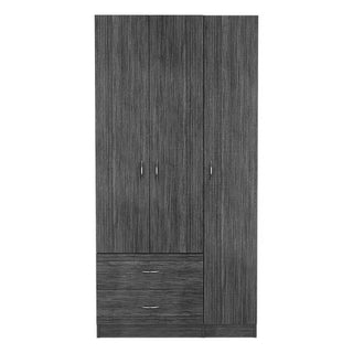 Clark Three-Door Bedroom Armoire with Drawers
