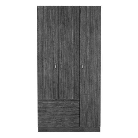 Clark Three-Door Bedroom Armoire with Drawers