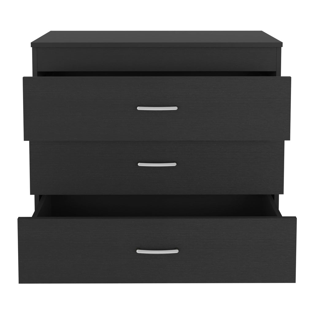 Lial Three-Drawer Dresser in Black Wengue