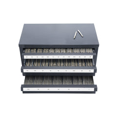 29-Compartment End Mill Organizer Cabinet with Labeled Drawers