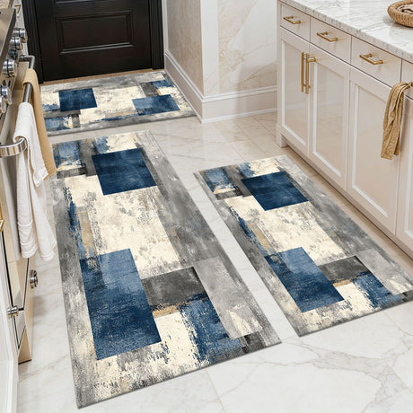 Three-Piece Kitchen Rug Set – Soft and Easy to Clean