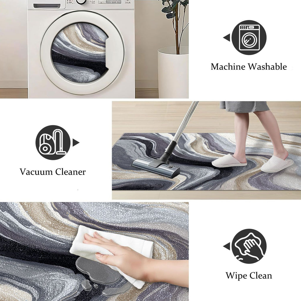 Three-Piece Kitchen Rug Set for Comfort and Easy Care