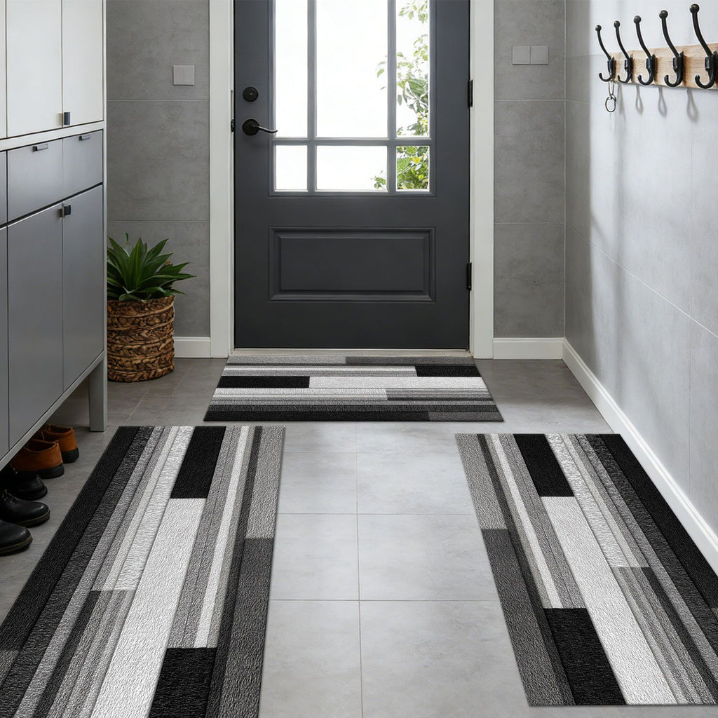 Non-Slip Washable 3-Piece Kitchen Rug Set Farmhouse Style
