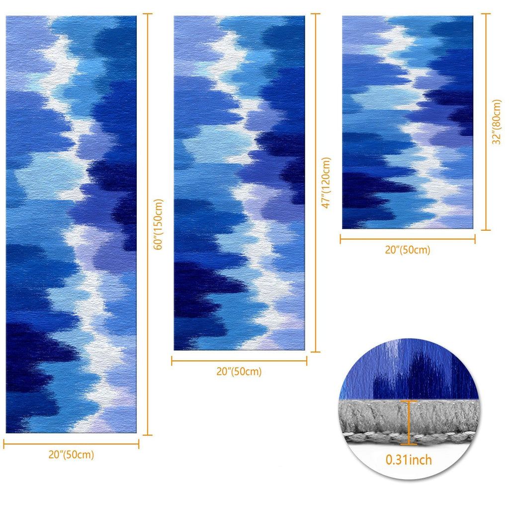 Abstract Three-Piece Kitchen Rug Set
