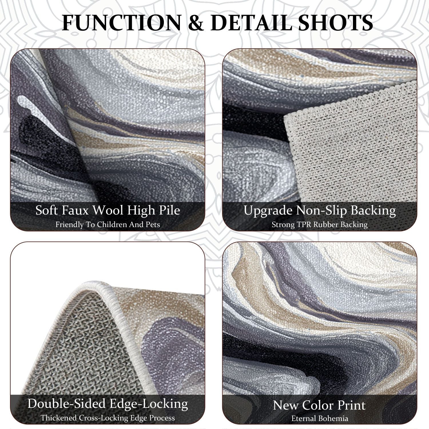 Three-Piece Kitchen Rug Set for Comfort and Easy Care