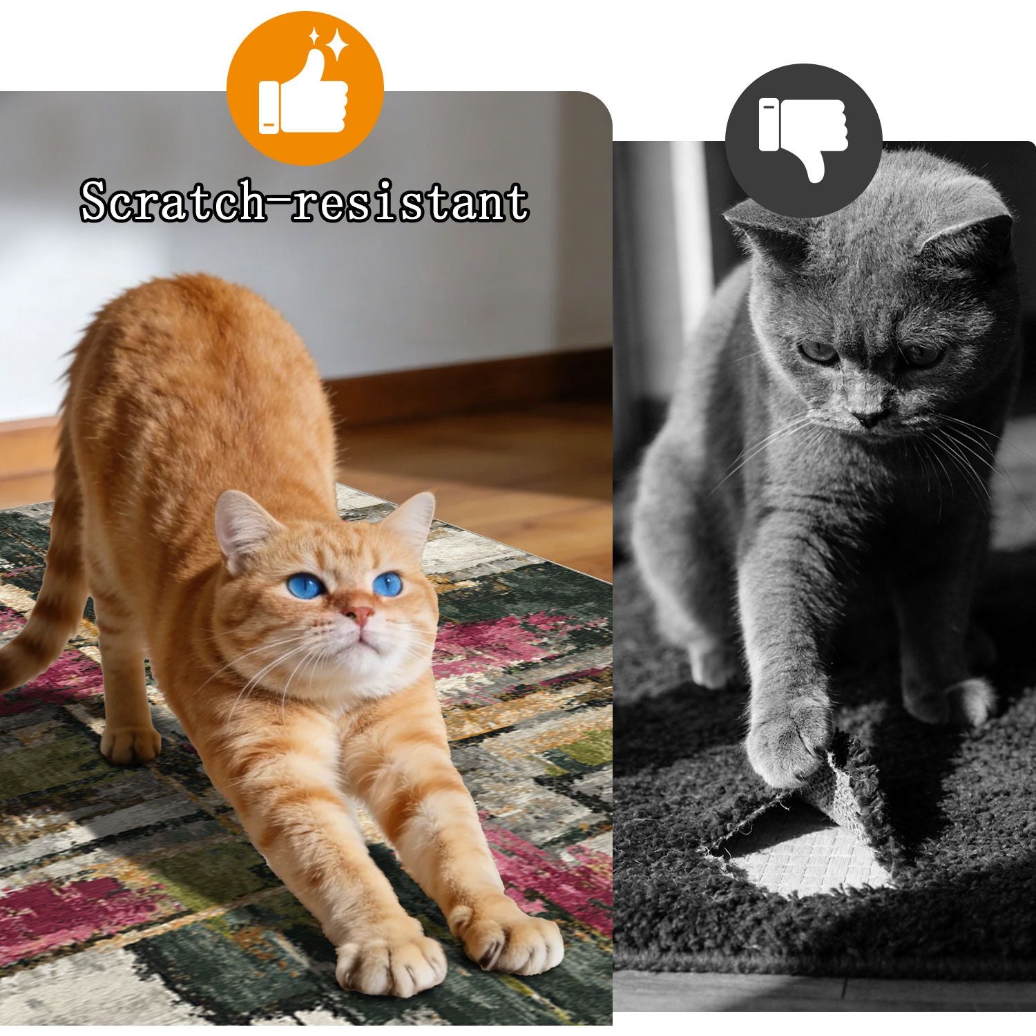 Three-Piece Kitchen Rug Set with Soft Surface