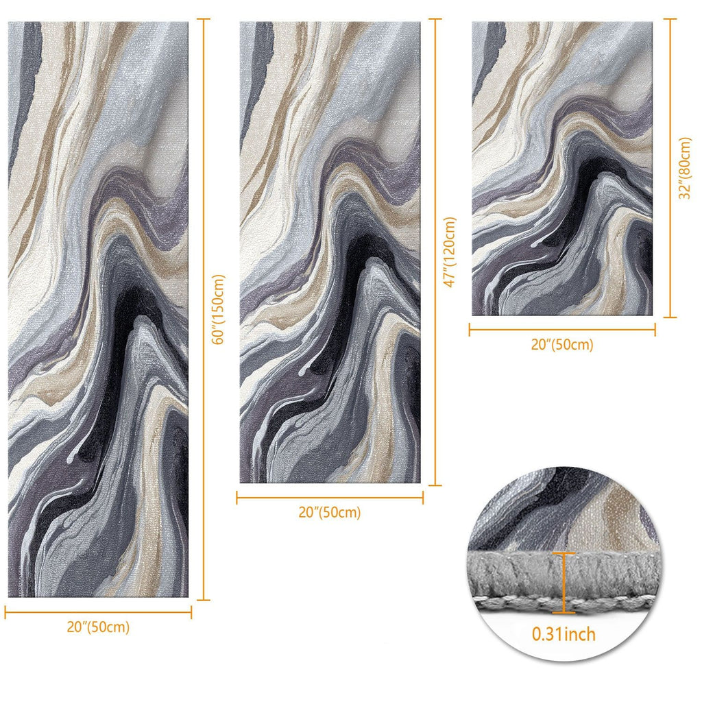 Three-Piece Kitchen Rug Set for Comfort and Easy Care