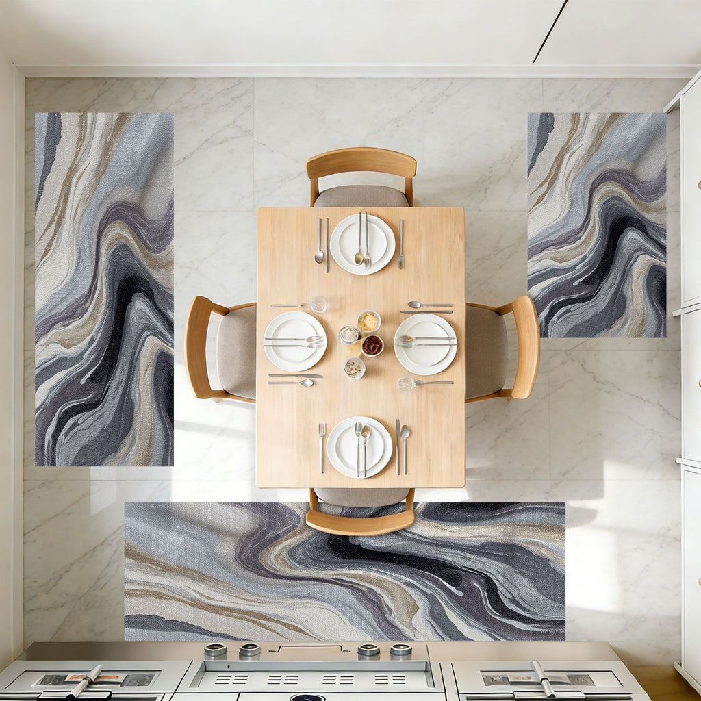 Three-Piece Kitchen Rug Set for Comfort and Easy Care