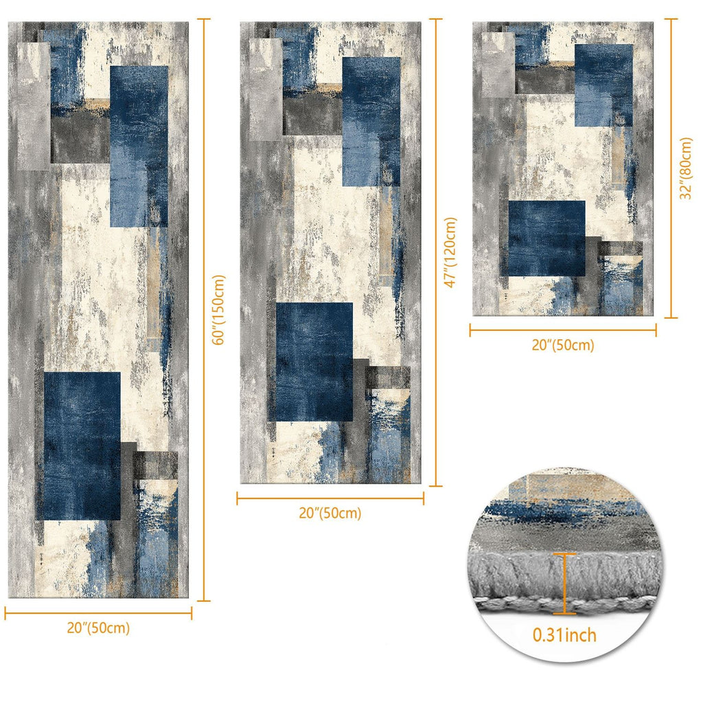 Three-Piece Kitchen Rug Set – Soft and Easy to Clean