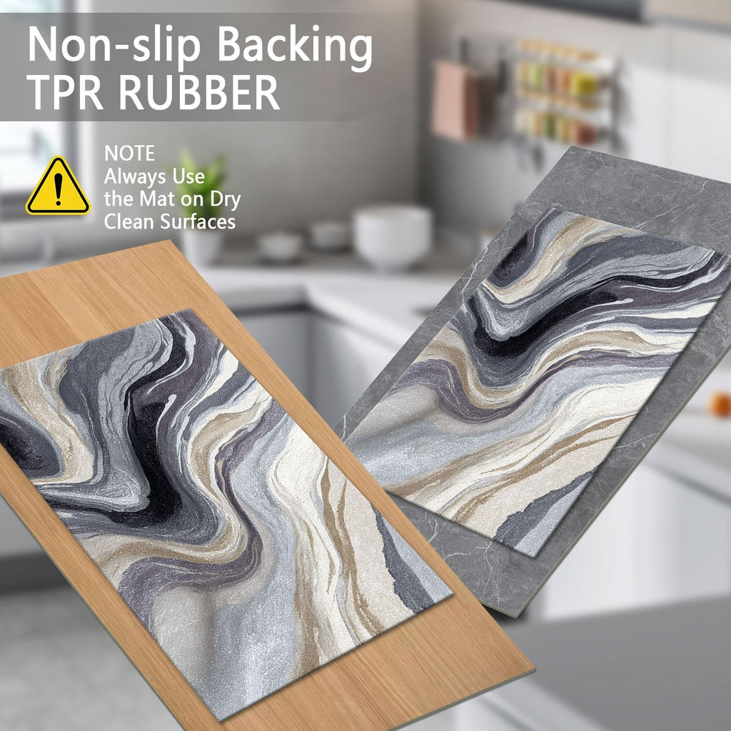Three-Piece Kitchen Rug Set for Comfort and Easy Care