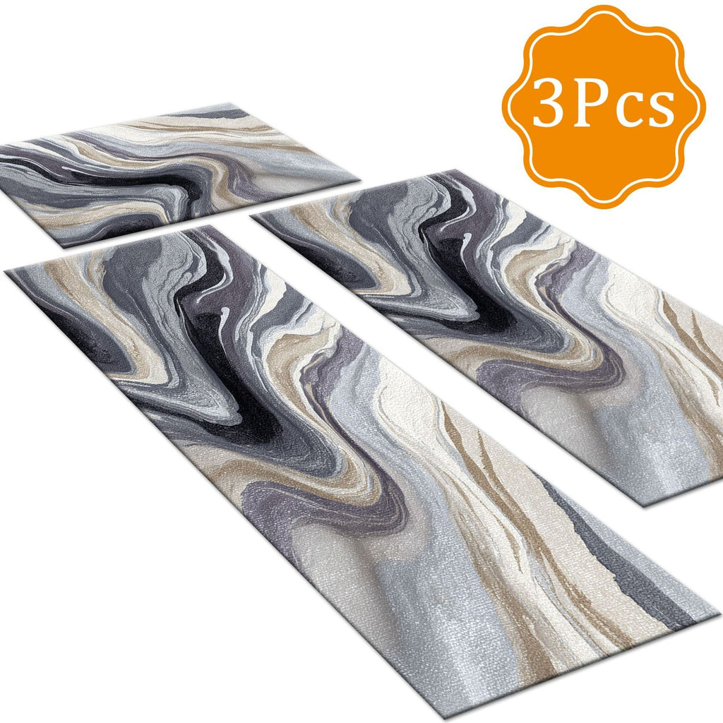 Three-Piece Kitchen Rug Set for Comfort and Easy Care