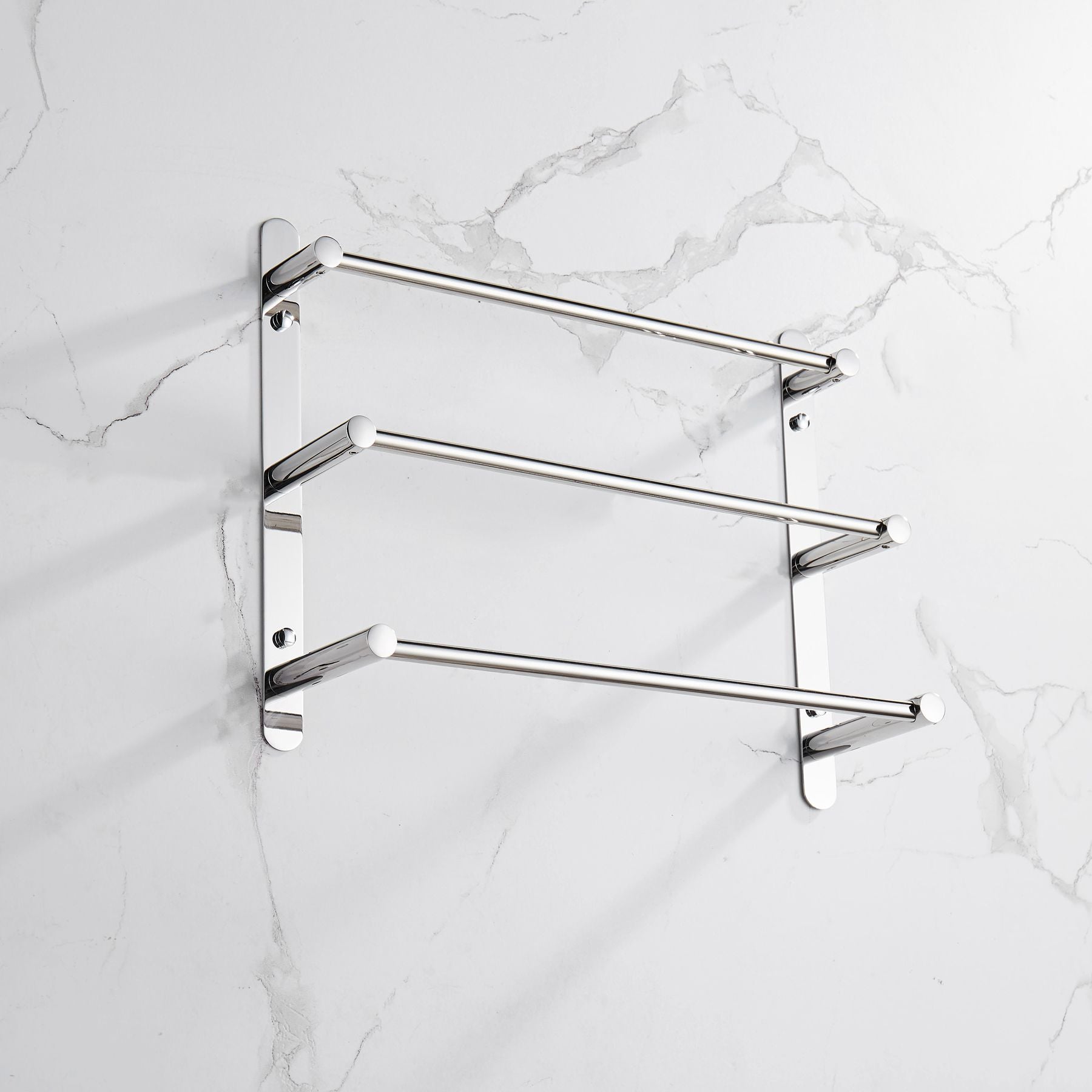 Space-Saving Three-Tier Towel Rack for Bathroom & Kitchen