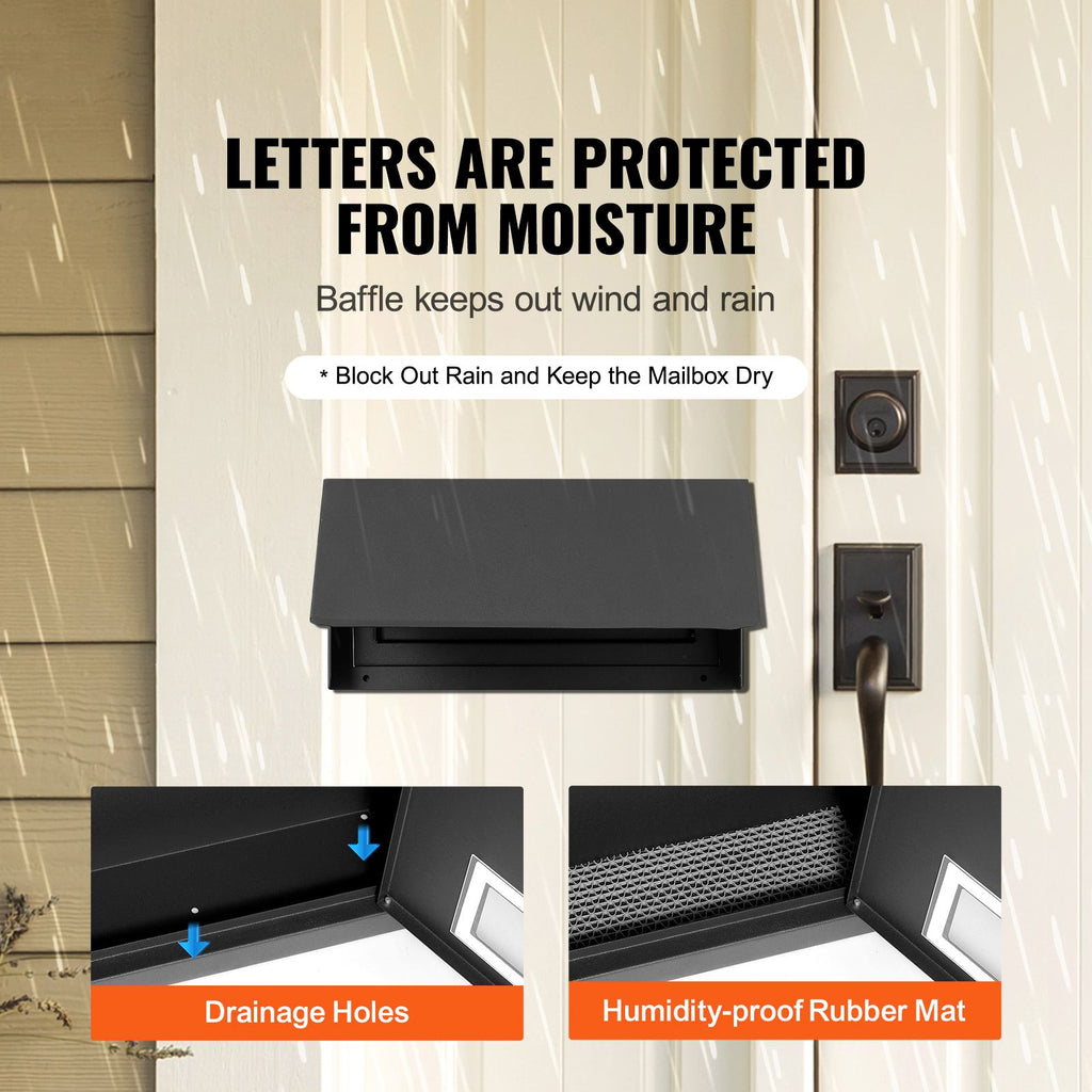 Through The Door Key Drop Box, practical Steel Through the Door Mailbox with Combination Lock
