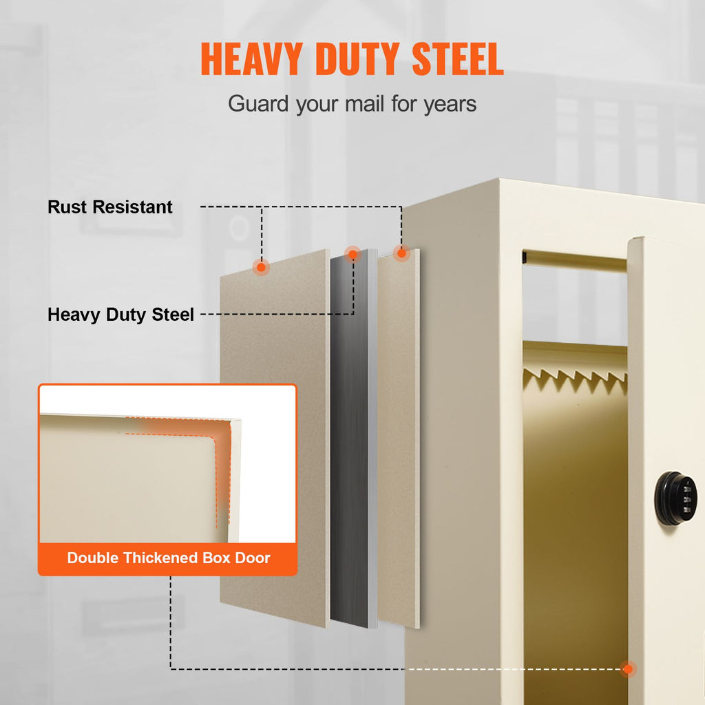 Secure Through-Wall Mail and Key Drop Box