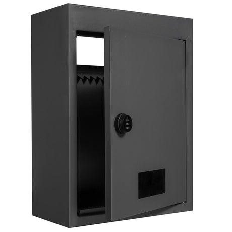 Secure Through-Wall Drop Box for Mail, Keys, and Checks