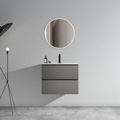 TIA Space Gray Floating Vanity with Ceramic Sink