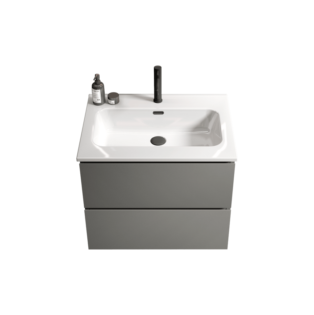 TIA Space Gray Floating Vanity with Ceramic Sink
