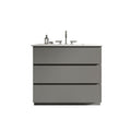 TIA Gray Bathroom Vanity with Sink, Freestanding, Soft-Close Drawers