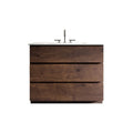 TIA Walnut Bathroom Vanity with Sink and Soft-Close Drawers