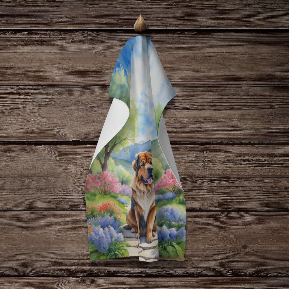 Tibetan Mastiff Spring Path Kitchen Towel