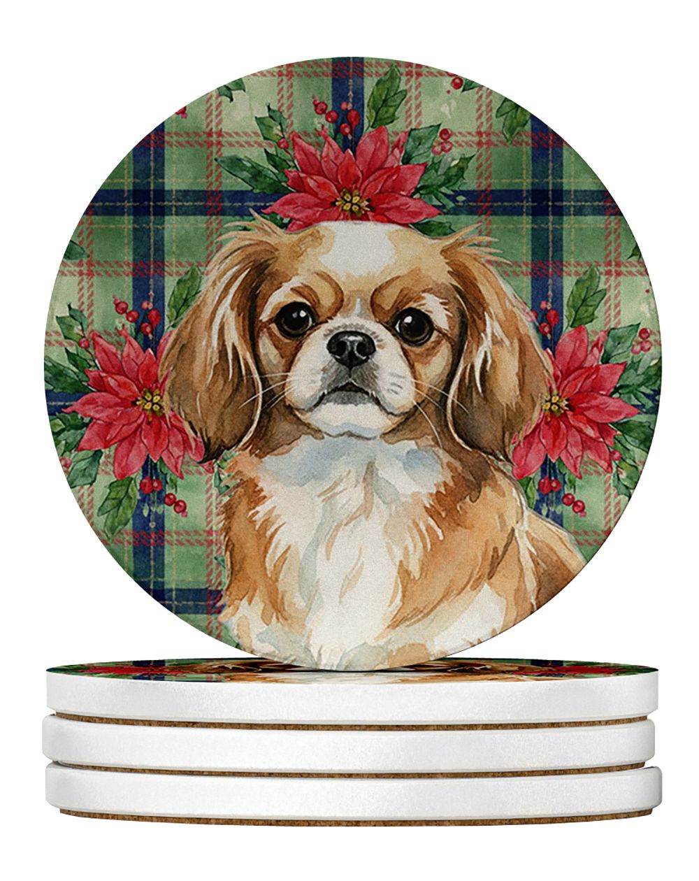 Absorbent Sandstone Coasters – Pack of 4 with Art Prints & Cork Backing