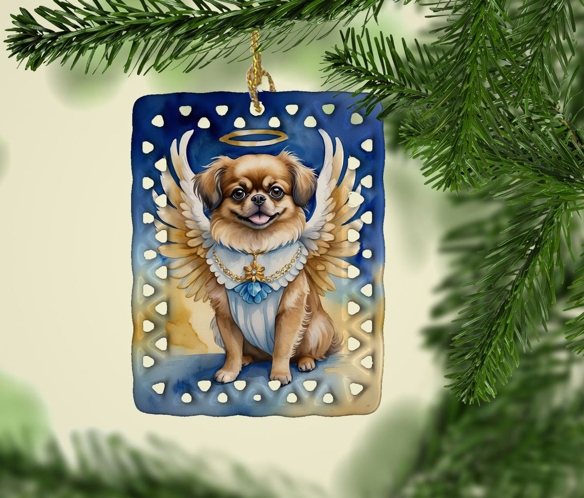 Tibetan Spaniel My Angel Christmas Ornament
