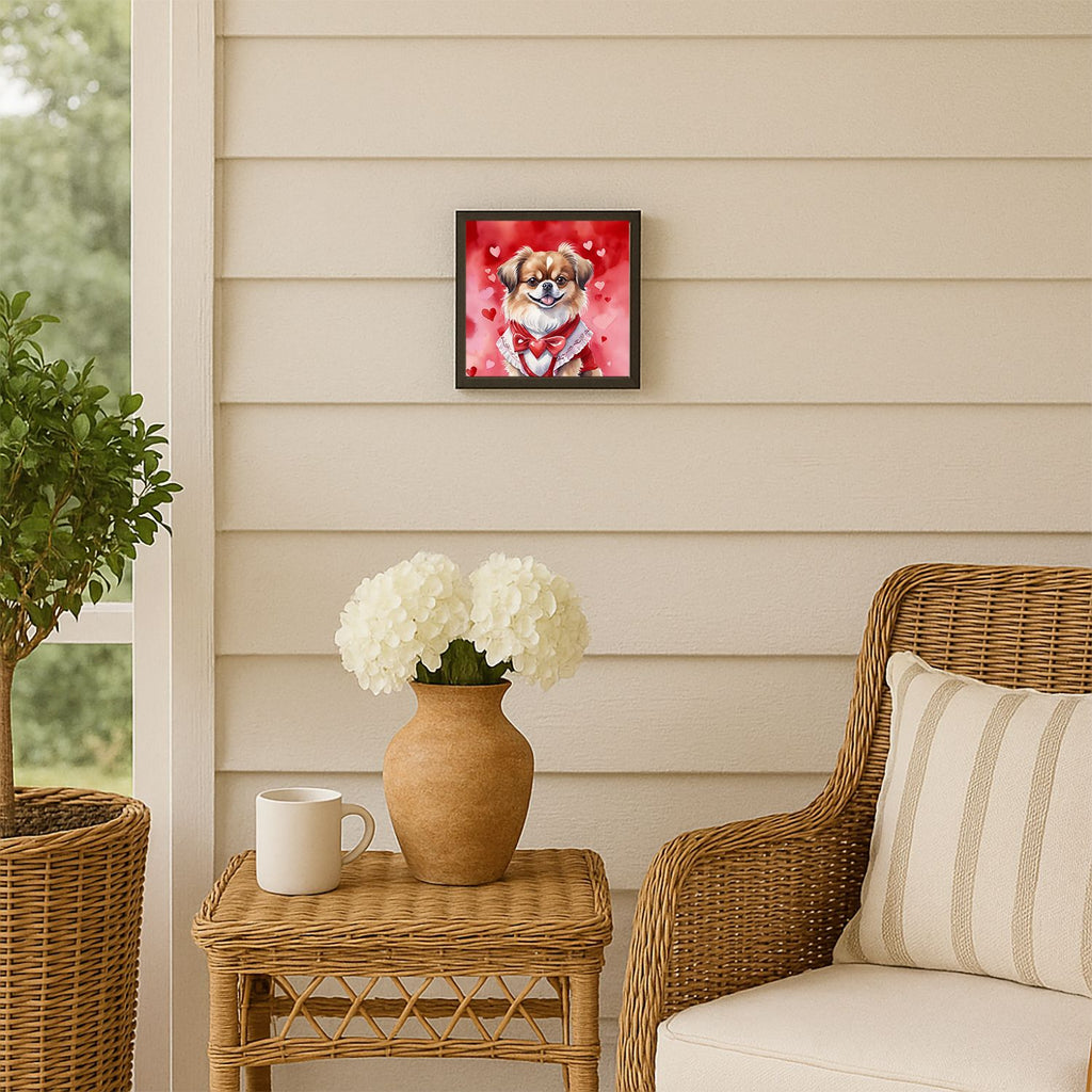 Tibetan Spaniel My Valentine Framed Art Print