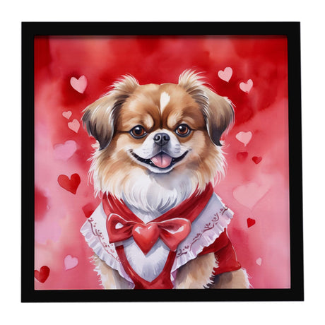 Tibetan Spaniel My Valentine Framed Art Print