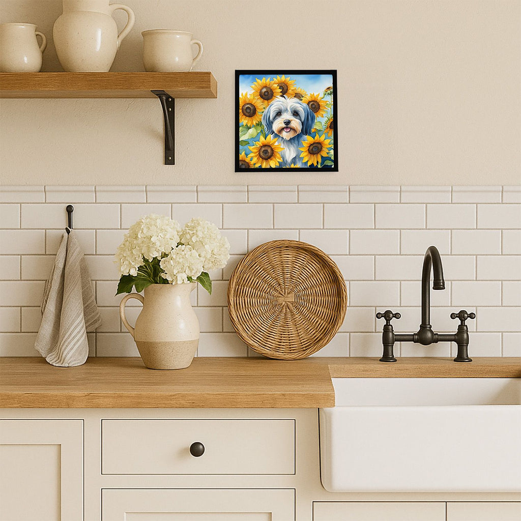 Framed Aluminum Wall Art - Square, Ready to Hang for Kitchen Bathroom Office