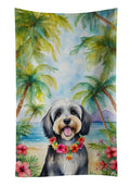 Tibetan Terrier Luau Dual-Sided Kitchen Towel